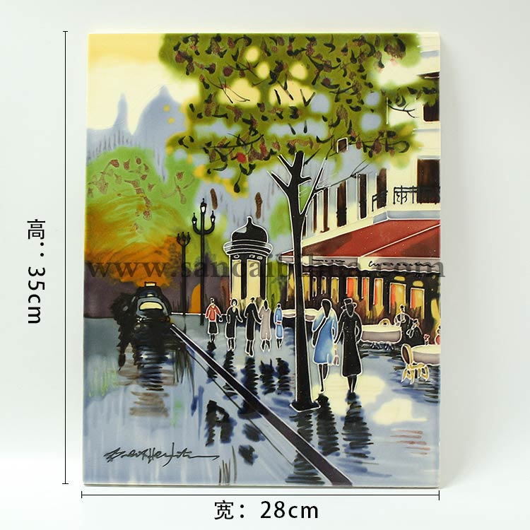 三彩瓷板畫尺寸