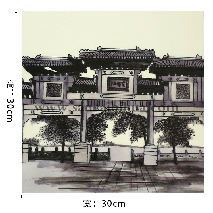 山水風(fēng)景瓷板畫尺寸
