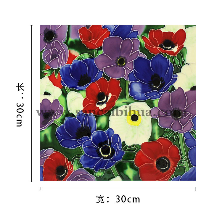 植物花卉三彩瓷板畫(huà) 植物花卉三彩瓷板畫(huà)